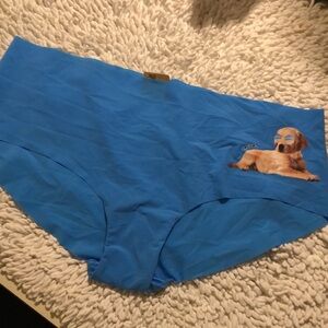 🚨B2G1 New PINK VICTORIA SECRET Blue Tan Cool Puppy Boycut Short Panties